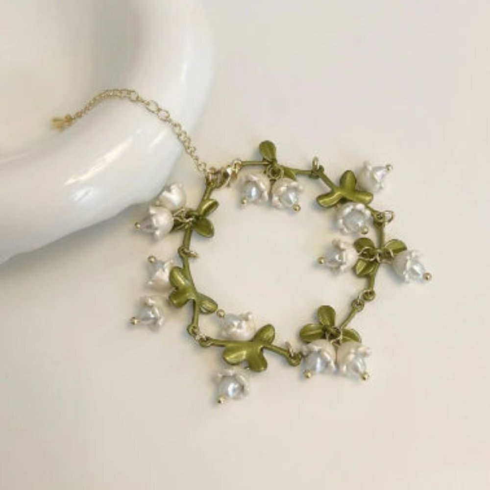 Delicate Lily of the Valley Bracelet for Women - NEW